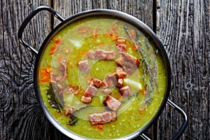 German one pot pea soup erbseneintopf with bacon