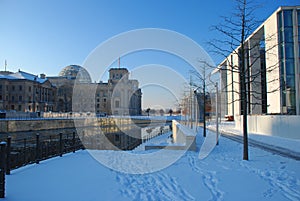 German parliament, Berlin. Winter view