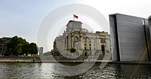 The german parliament, der deutsche Bundestag, Berlin. A hyper lapse  footage