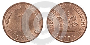German pfennig coin