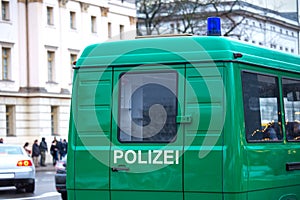 German police group transporter