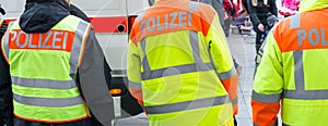 German police officer at public operation