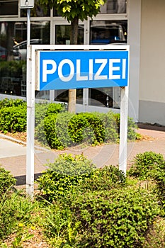 German Polizei (Police) sign