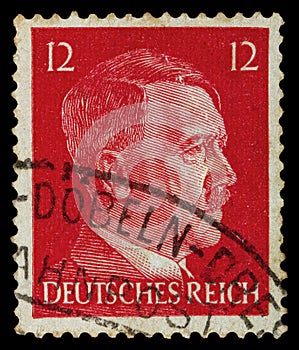 GERMAN REICH. Circa 1939 - c.1944: A postage stamp with portraying of Adolf Hitler