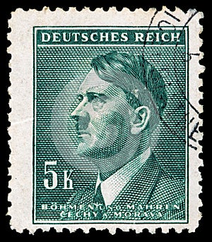 GERMAN REICH. Circa 1939 - c.1944: A postage stamp with portraying of Adolf Hitler