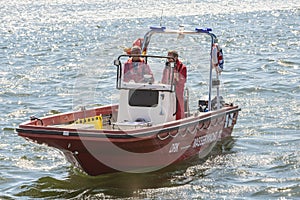 German rescue boat on patrol WarnemÃÂ¼nde