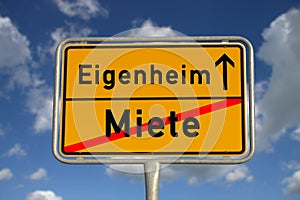 German road sign rental and owned home