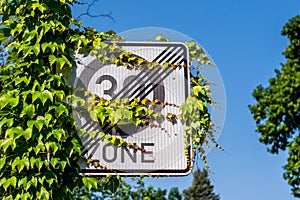 German road sign 30 Zone - speed limit photo