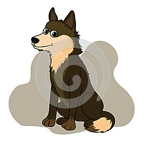 German shepeherd vector illustration