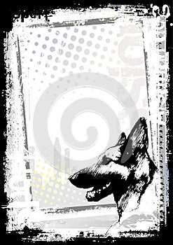 German shepherd dog poster background