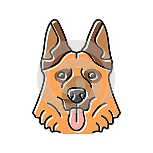 german shepherd dog puppy pet color icon vector illustration