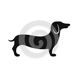 German shepherd icon, simple style photo