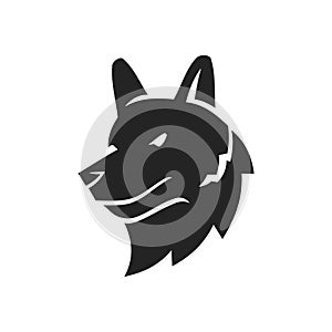 german shepherd template Isolated. Brand Identity. Icon Abstract Vector graphic