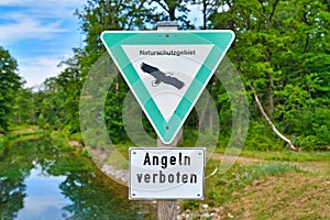 German sign for German Nature Reserve