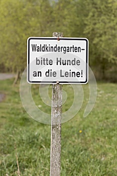 German sign: waldkindergarten