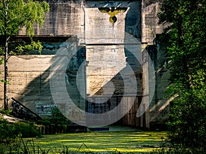 German sluice and overgrown pond