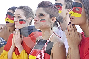 German soccer fans concerned about team performance.