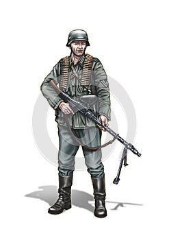 German soldier of Wehrmacht german infantry photo