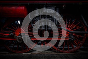 German steam train wheels