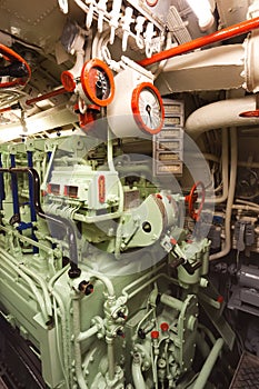 German submarine - diesel engine room