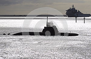 German submarine on the surface