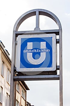 German subway sign