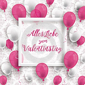 Colored Balloons Frame Ornaments Valentinstag photo