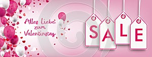 Valentinstag Confetti Hearts Header Price Stickers Sale photo