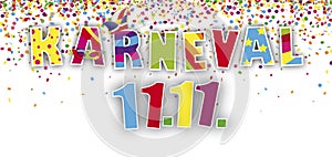 Karneval Header Jesters Cap Ties Confetti