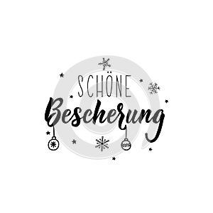 German text: Merry Christmas. Lettering. Banner. calligraphy vector illustration