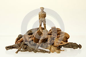 German toy soldier commander photo