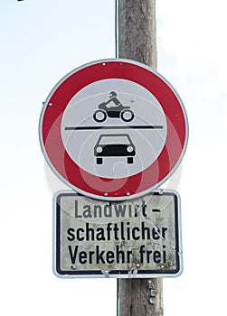 German Traffic sign, only for residents