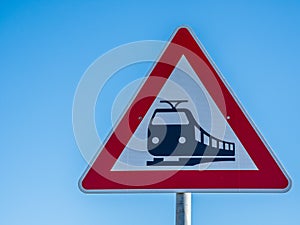 German Train Warn Sign shield