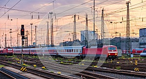 German trains in Frankfurt (Main) Hauptbahnhof station