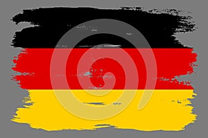 German tricolor flag with horizontal stripes.