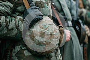 German uniform helmet of a soldier of the second world war