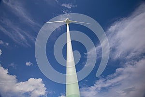 German windrad with cloudscape