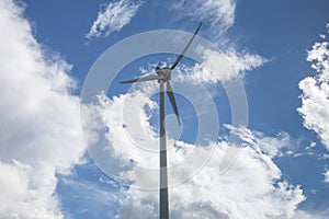 German windrad with cloudscape