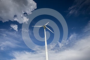 German windrad with cloudscape