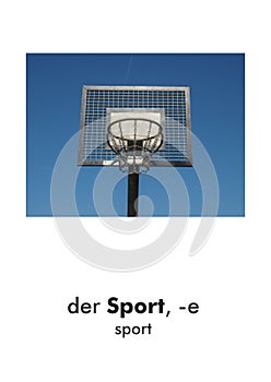 German word card: Sport (sport