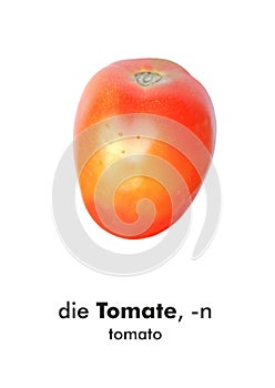 German word card: Tomate (tomato