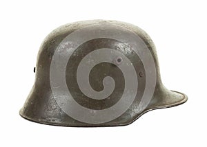 German World War One Steel Combat Helmet in Profile photo