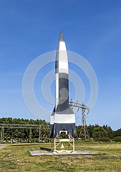 German WW2 V2 rocket in Peenemuende