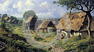 Germanic Village: Timeless Portrait of Ancient Life in Painting