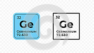 Germanium, chemical element of the periodic table vector