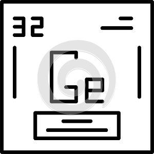 Germanium Outline Vector Icon