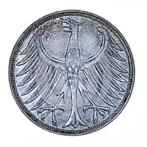 Germany 1951 Silver Coin 5 Marks - Reverse Eagle