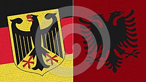 Germany and Albania Flag