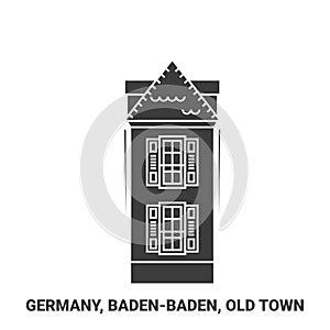 Germany, Badenbaden, Old Town travel landmark vector illustration photo