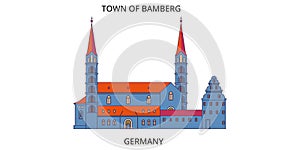 Nemecko cestovný ruch pamiatky vektor mesto cestovať ilustrácie 